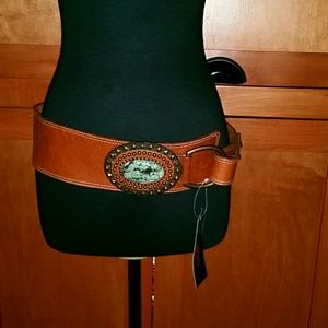 New Leatherock Caramel Brown Belt